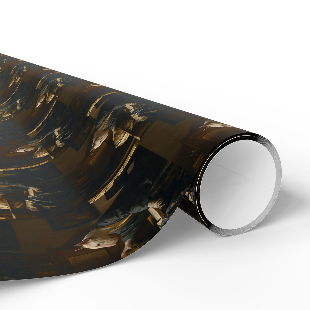 Bull Terrier The Astronomer — after Johannes Vermeer, 1668 | Wrapping Paper