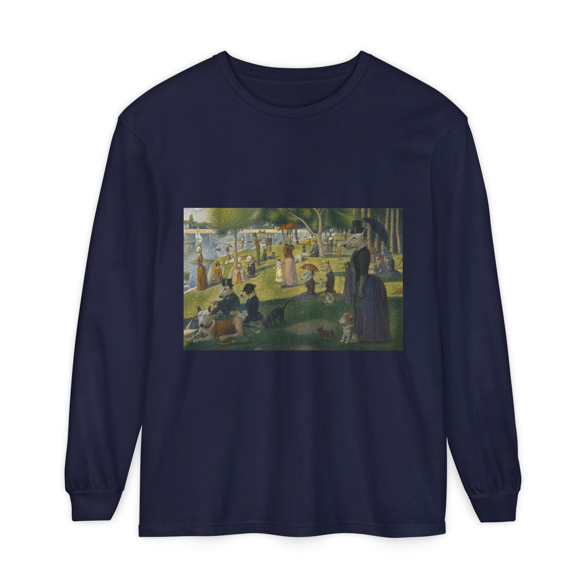 Bull Terrier A Sunday Afternoon on La Grande Jatte — after Georges Seurat, 1886 | Long Sleeve