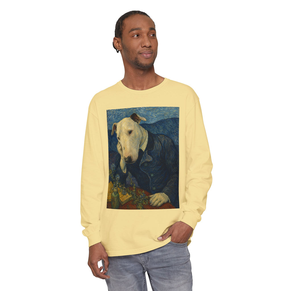 Bull Terrier Portrait of Doctor Gachet — after Vincent van Gogh, 1890 | Long Sleeve