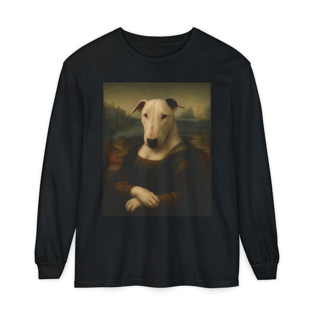 Bull Terrier Mona Lisa — after Leonardo da Vinci, c.1503 | Long Sleeve