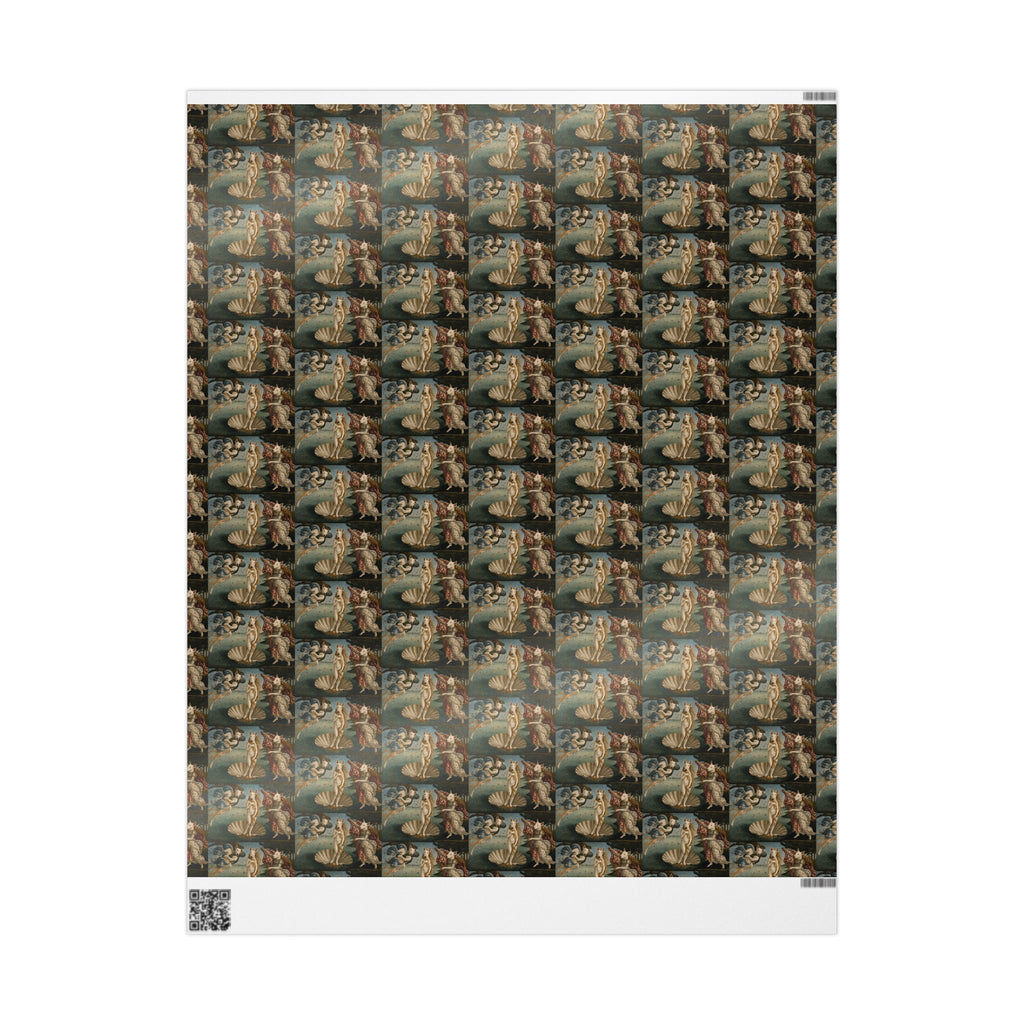 Bull Terrier The Birth of Venus — after Sandro Botticelli, c.1485 | Wrapping Paper