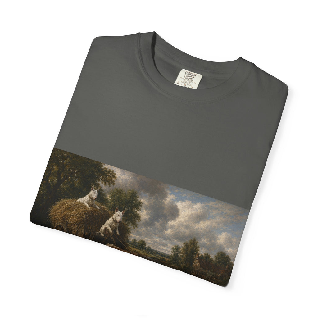 Bull Terrier The Hay Wain — after John Constable, 1821 | Garment-Dyed Tee