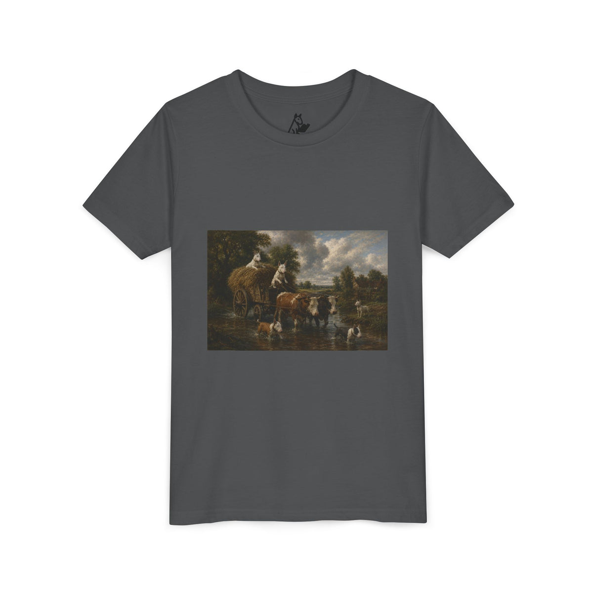 Bull Terrier The Hay Wain — after John Constable, 1821 | Youth Tee