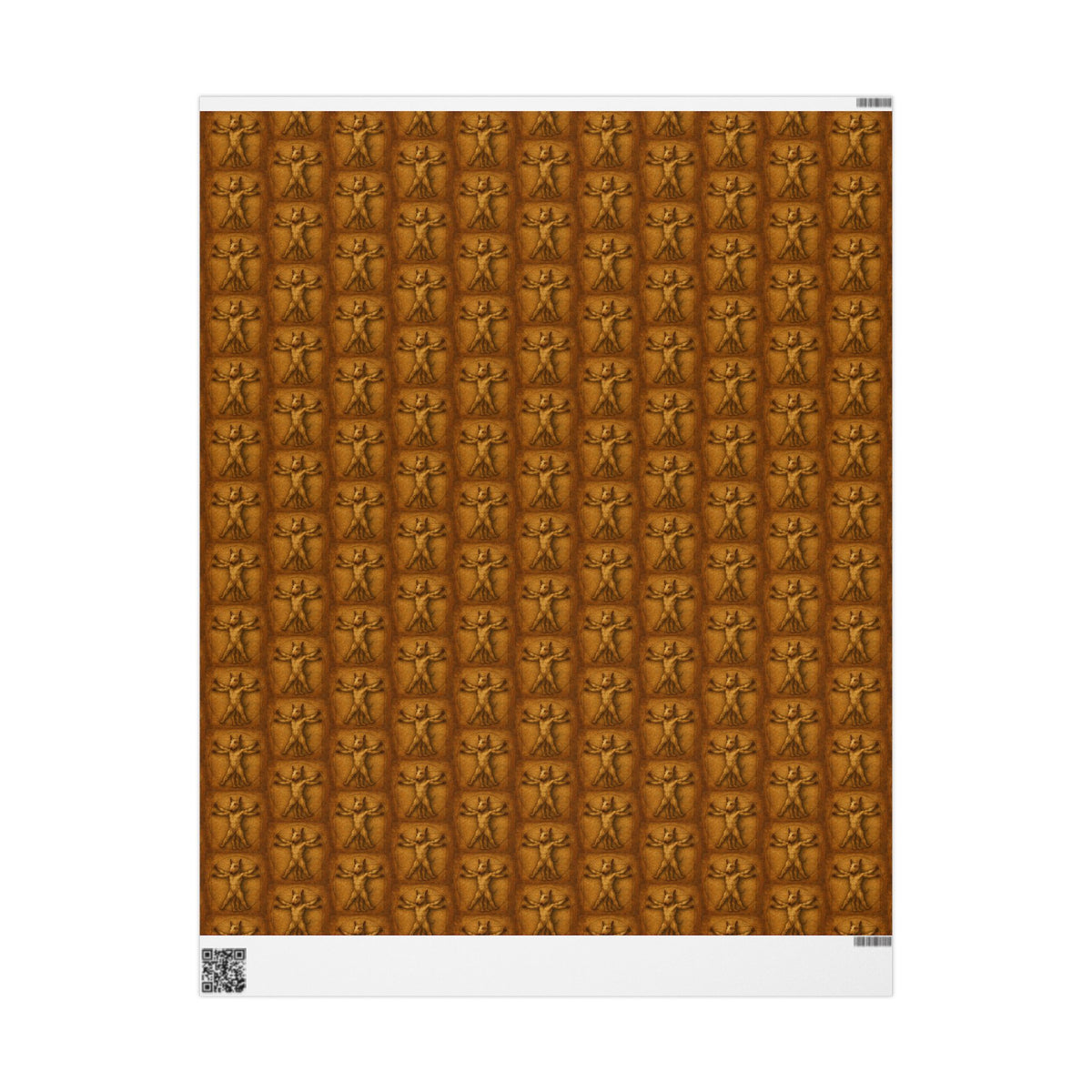 Bull Terrier Vitruvian Man — after Leonardo da Vinci, c.1490 | Wrapping Paper