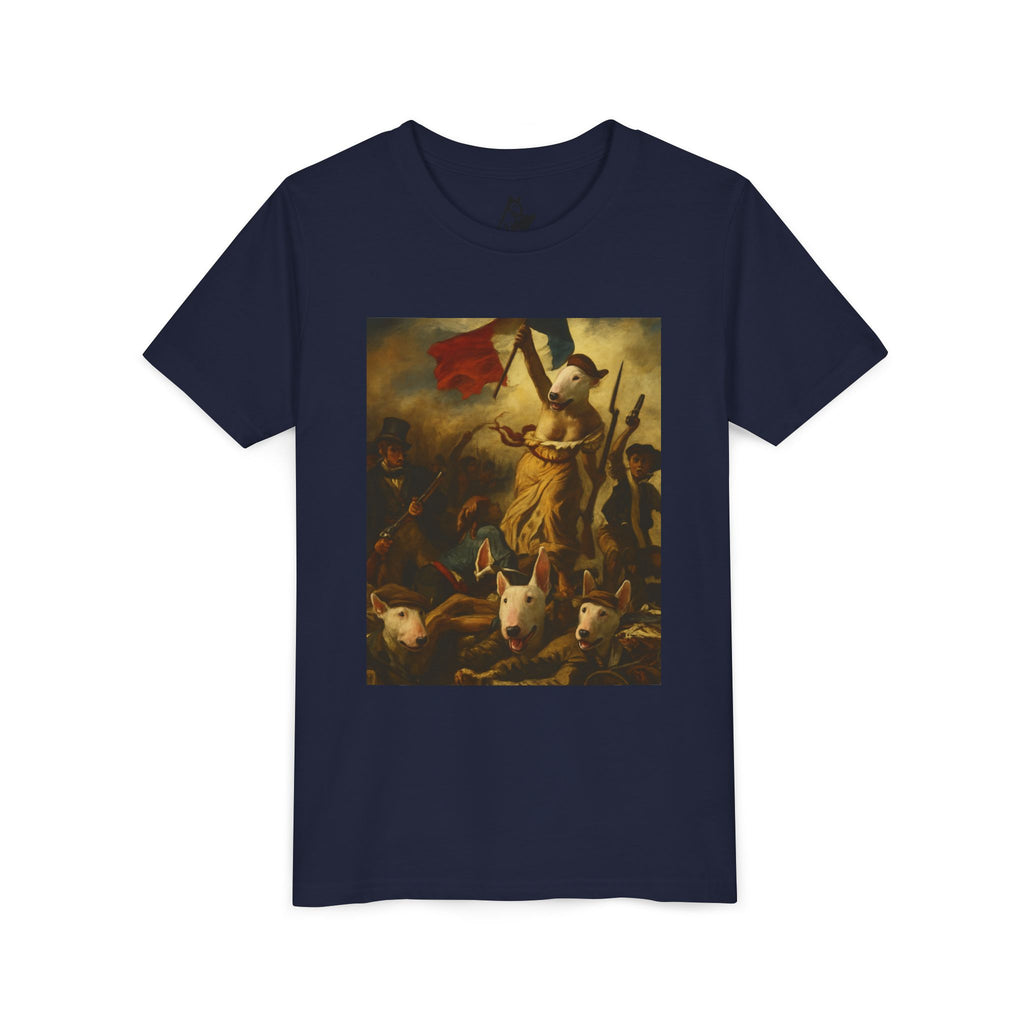 Bull Terrier Liberty Leading the People — after Eugene Delacroix, 1830 | Youth Tee