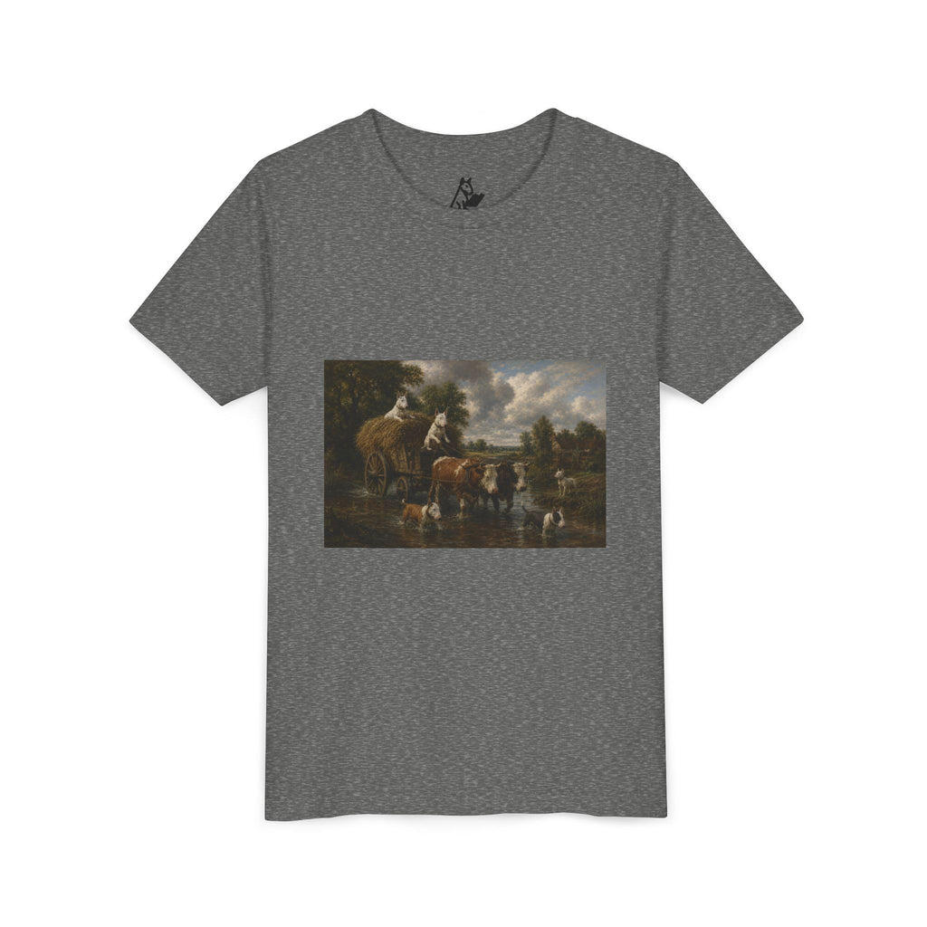 Bull Terrier The Hay Wain — after John Constable, 1821 | Youth Tee