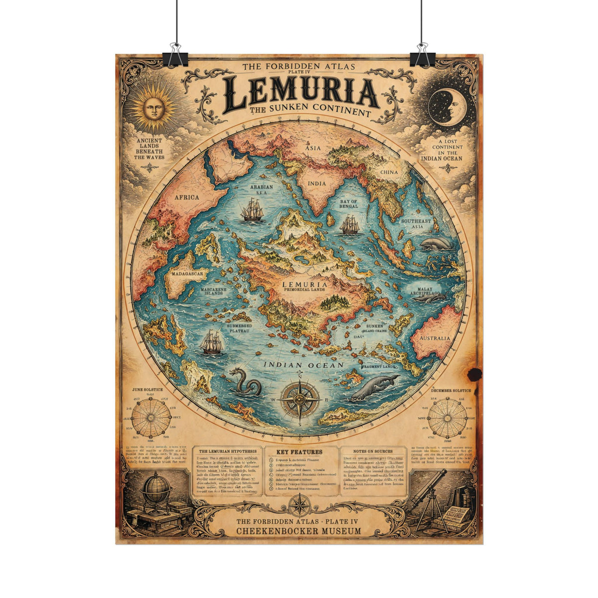 Lemuria, The Forbidden Atlas Plate IV | Poster