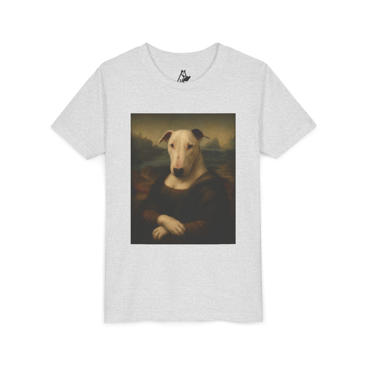 Bull Terrier Mona Lisa — after Leonardo da Vinci, c.1503 | Youth Tee
