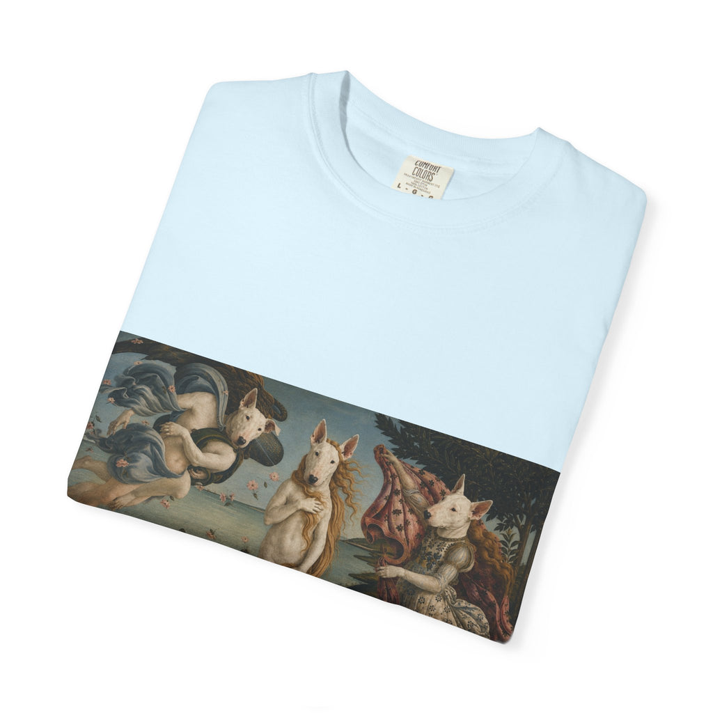 Bull Terrier The Birth of Venus — after Sandro Botticelli, c.1485 | Garment-Dyed Tee