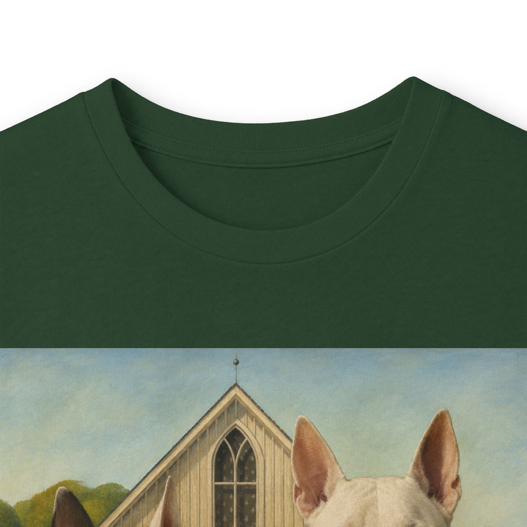 Bull Terrier American Gothic — after Grant Wood, 1930 | Long Sleeve