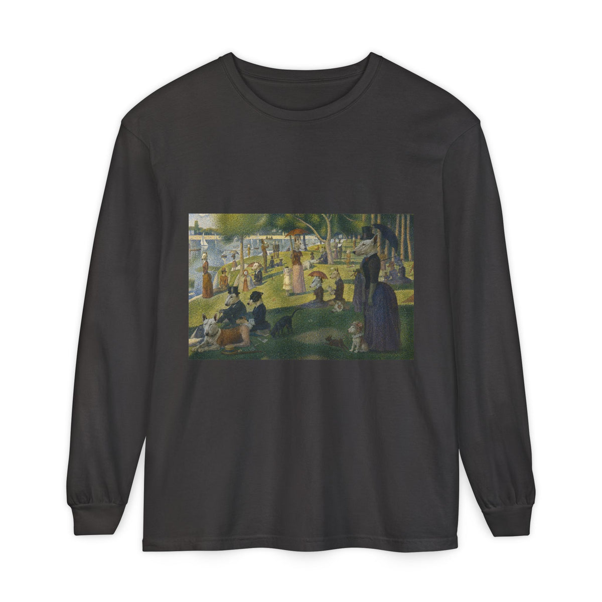 Bull Terrier A Sunday Afternoon on La Grande Jatte — after Georges Seurat, 1886 | Long Sleeve