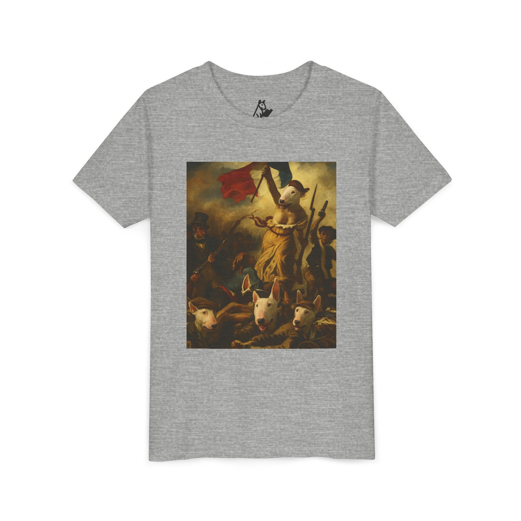 Bull Terrier Liberty Leading the People — after Eugene Delacroix, 1830 | Youth Tee