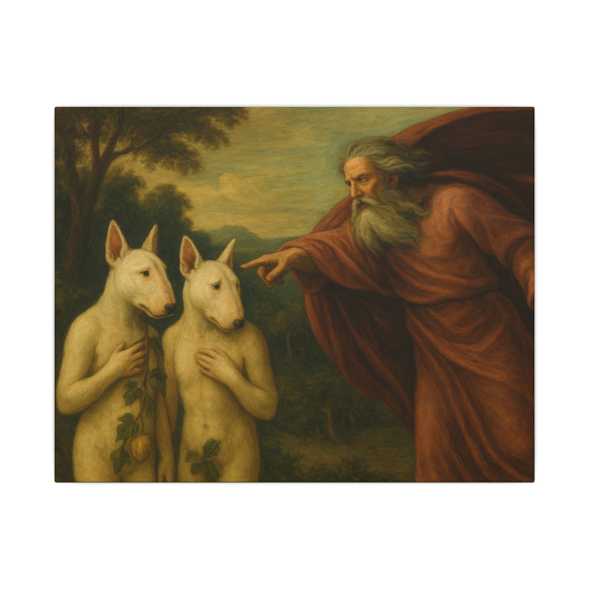 Bull Terrier The Rebuke of Adam and Eve — after Domenichino, 1626 | Canvas