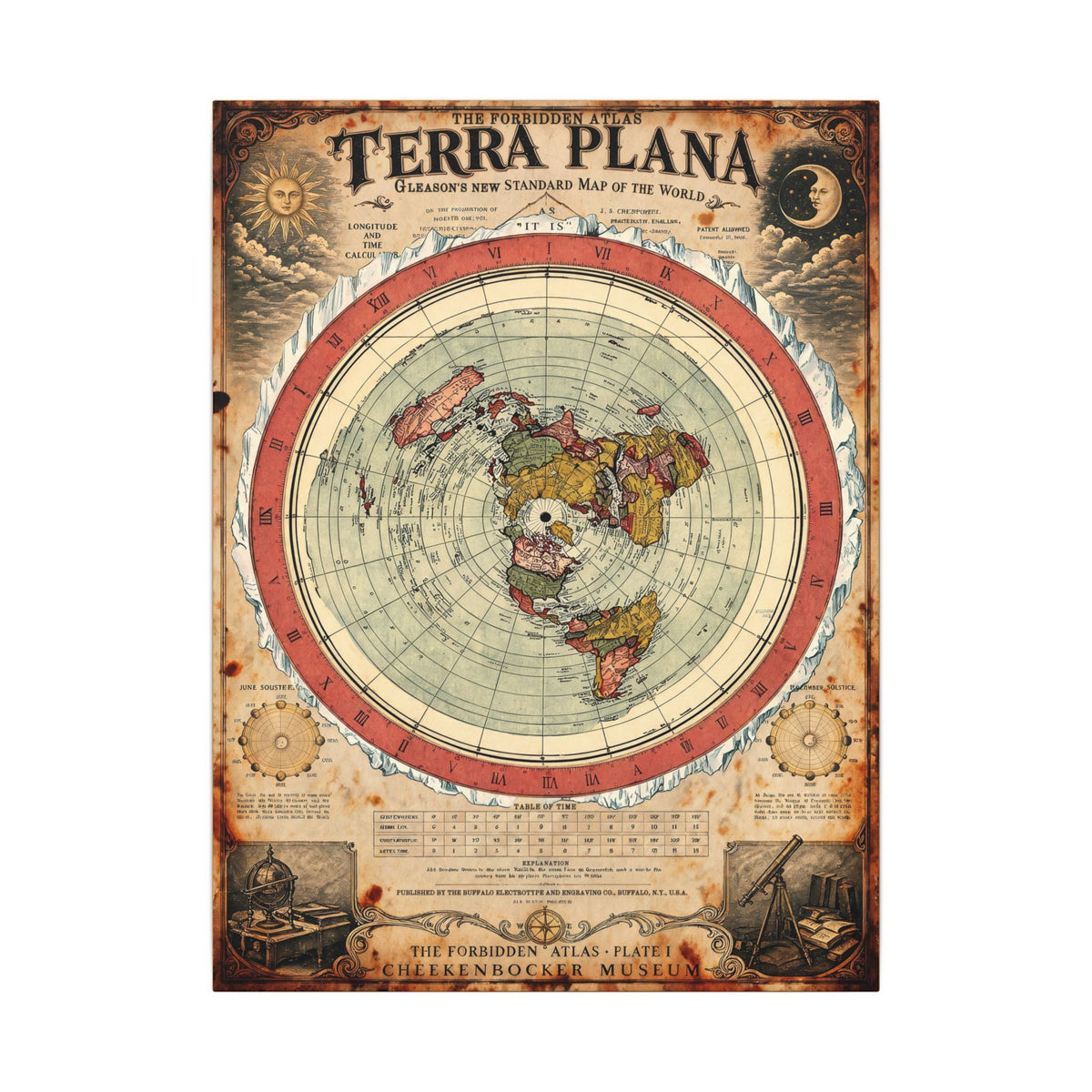 Terra Plana, The Forbidden Atlas Plate I | Canvas