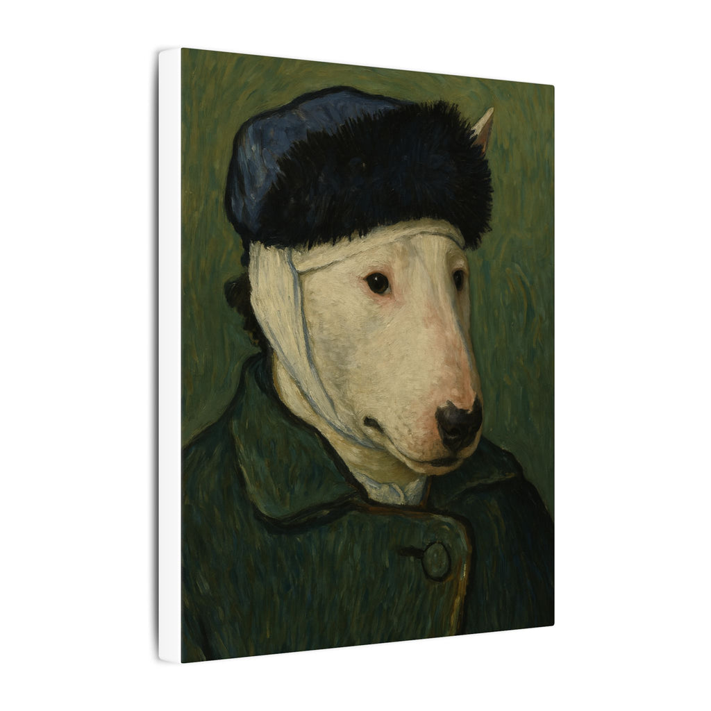 Bull Terrier Self-Portrait with Bandaged Ear — after Vincent van Gogh, 1889 | Canvas