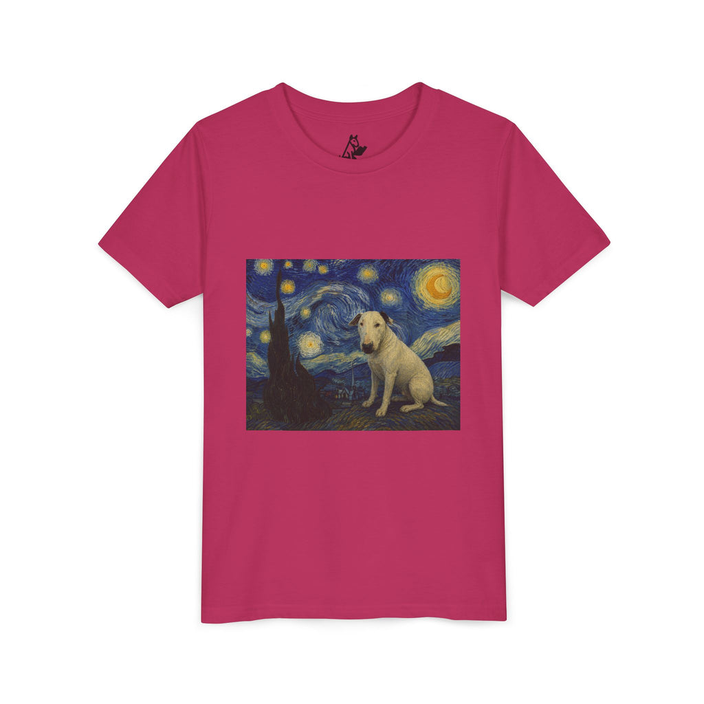 Bull Terrier The Starry Night — after Vincent van Gogh, 1889 | Youth Tee