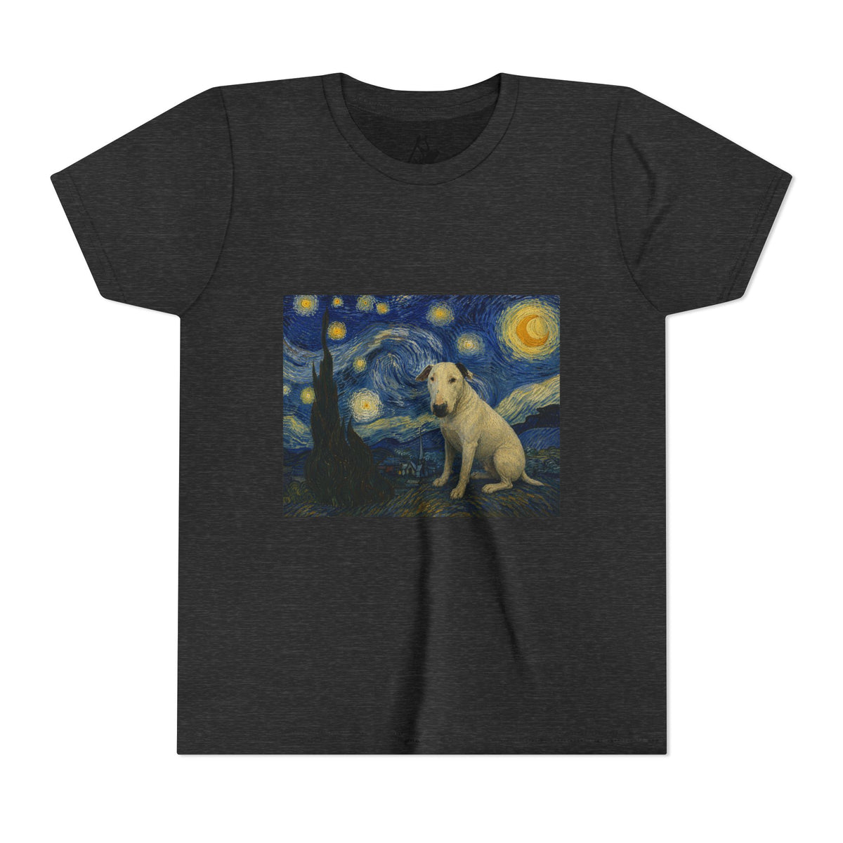 Bull Terrier The Starry Night — after Vincent van Gogh, 1889 | Youth Tee