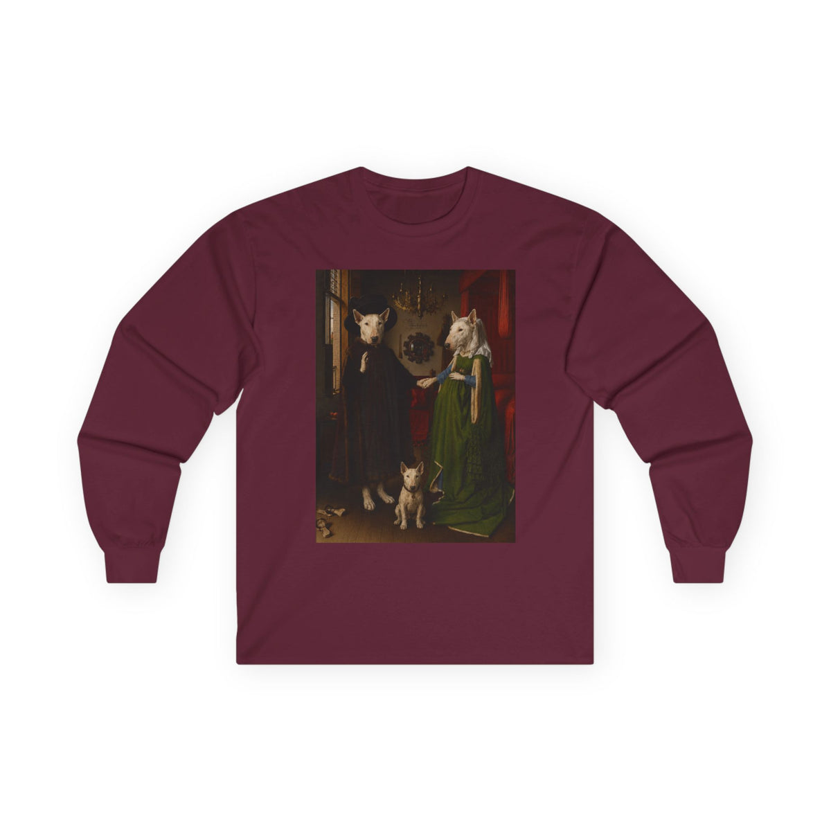 Bull Terrier The Arnolfini Portrait — after Jan van Eyck, 1434 | Long Sleeve