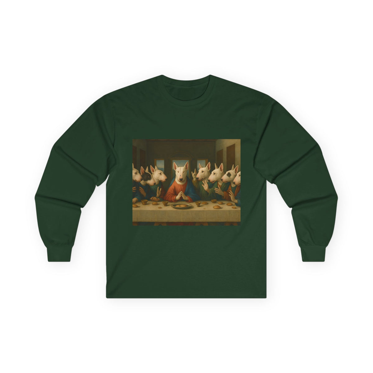 Bull Terrier The Last Supper — after Leonardo da Vinci, 1498 | Long Sleeve