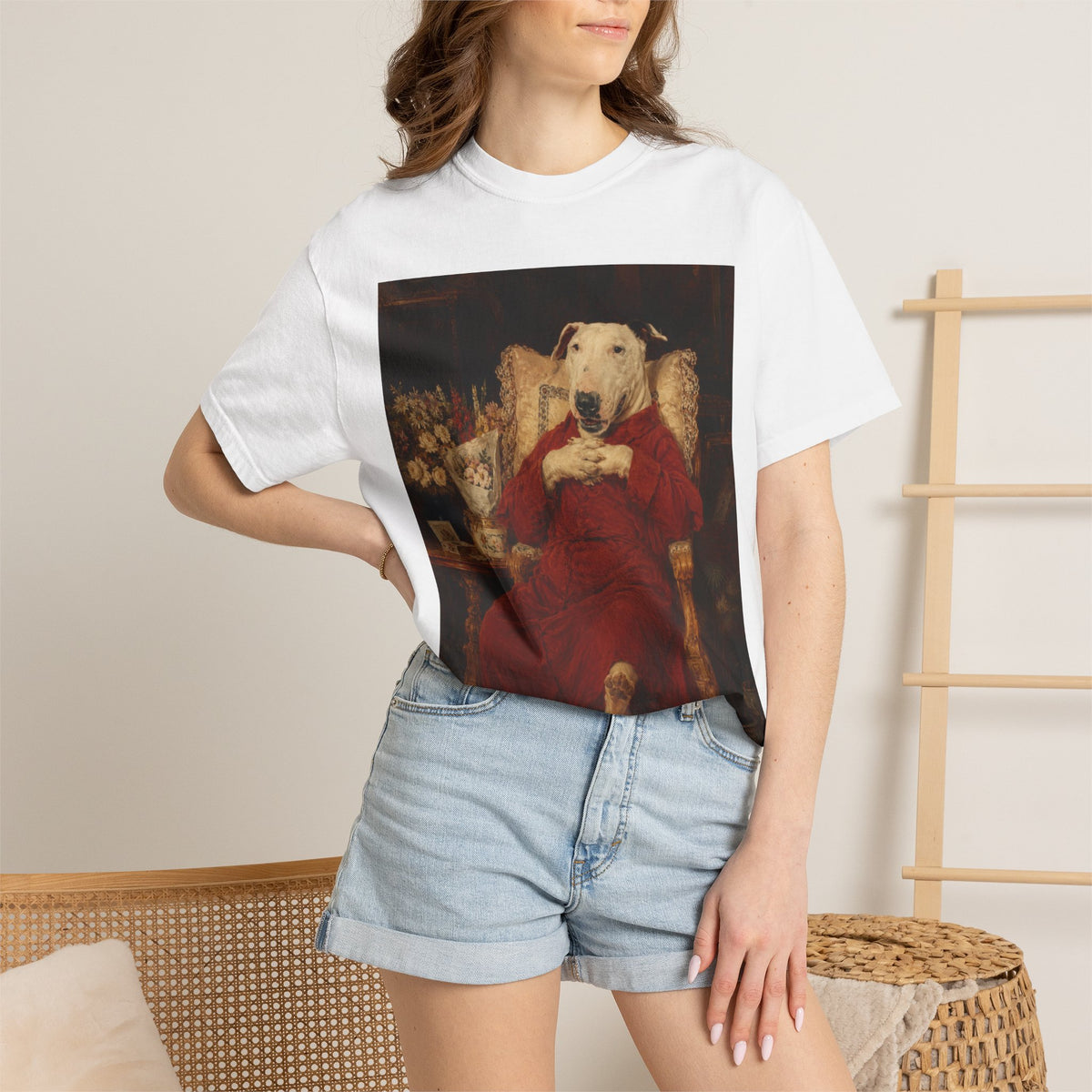 Bull Terrier A Happy Birthday — after Antonio Casanova y Estorach, c.1890 | Garment-Dyed Tee