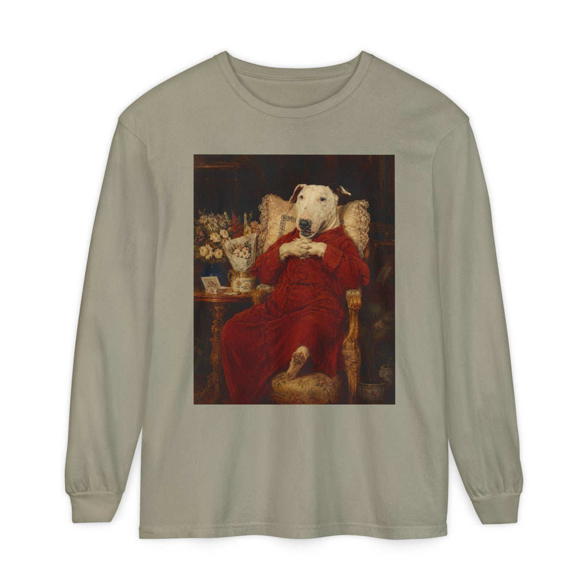 Bull Terrier A Happy Birthday — after Antonio Casanova y Estorach, c.1890 | Long Sleeve
