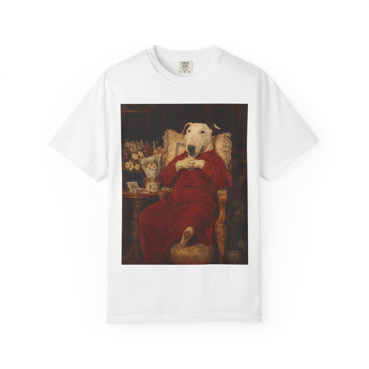 Bull Terrier A Happy Birthday — after Antonio Casanova y Estorach, c.1890 | Garment-Dyed Tee