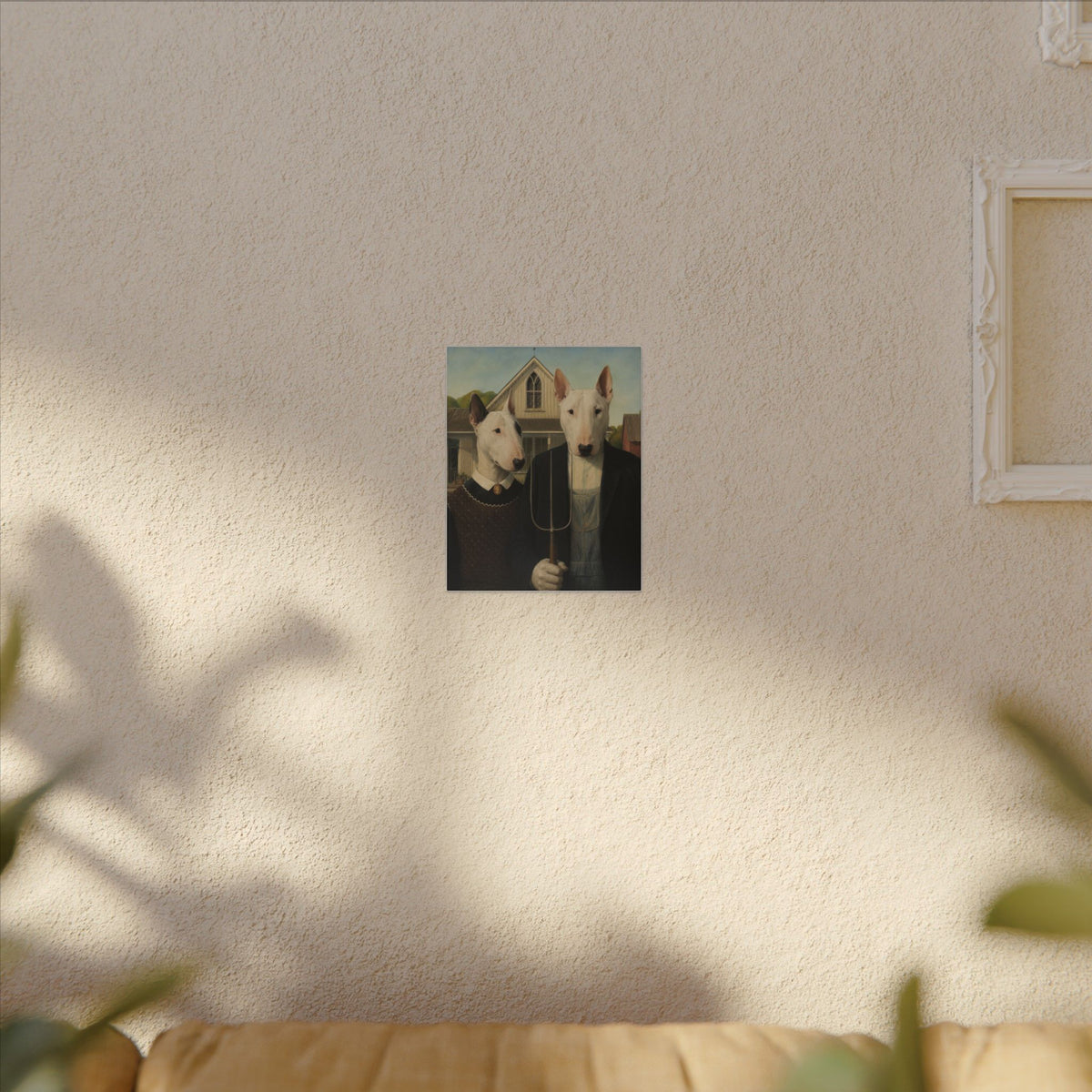 Bull Terrier American Gothic — after Grant Wood, 1930 | Canvas