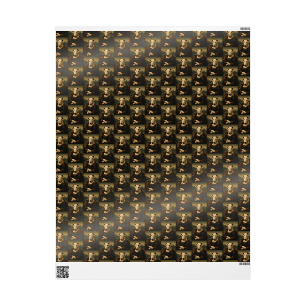 Bull Terrier Mona Lisa — after Leonardo da Vinci, c.1503 | Wrapping Paper