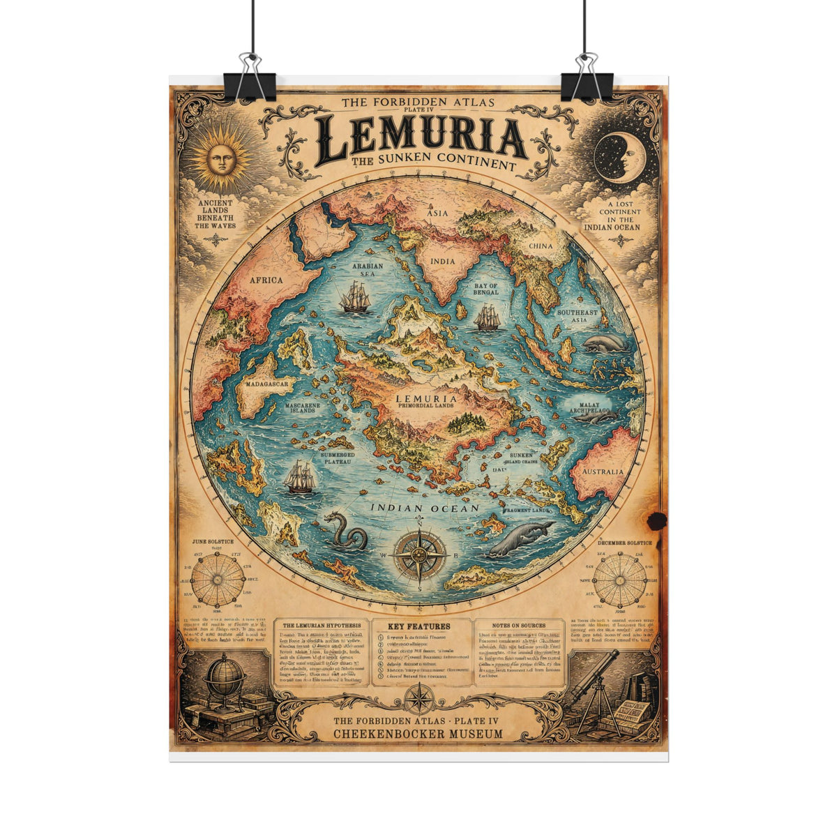 Lemuria, The Forbidden Atlas Plate IV | Poster