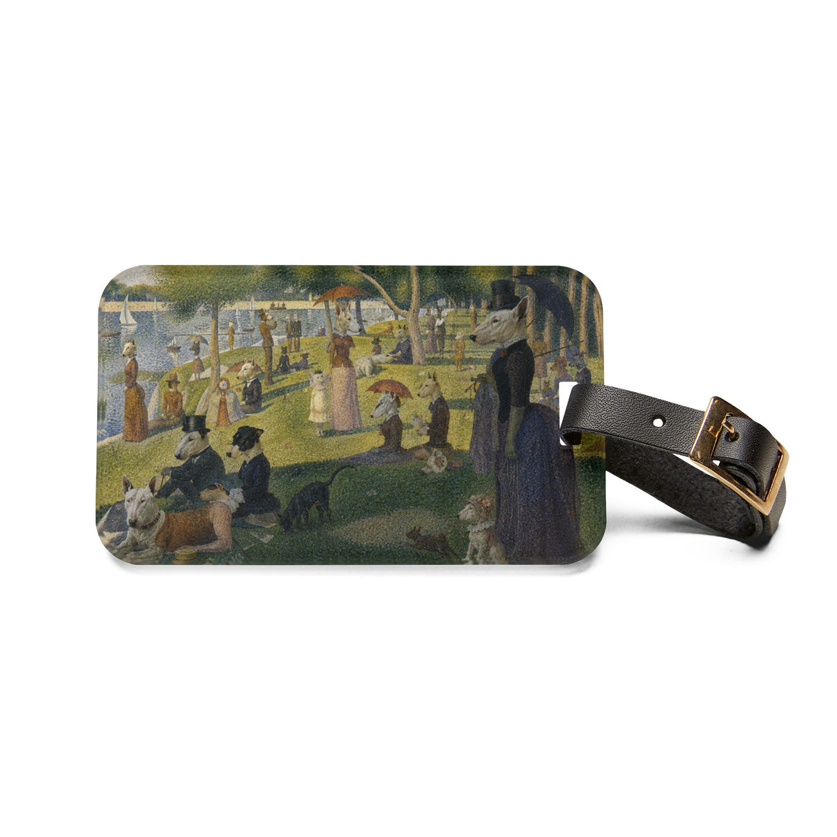 Bull Terrier A Sunday Afternoon on La Grande Jatte — after Georges Seurat, 1886 | Luggage Tag