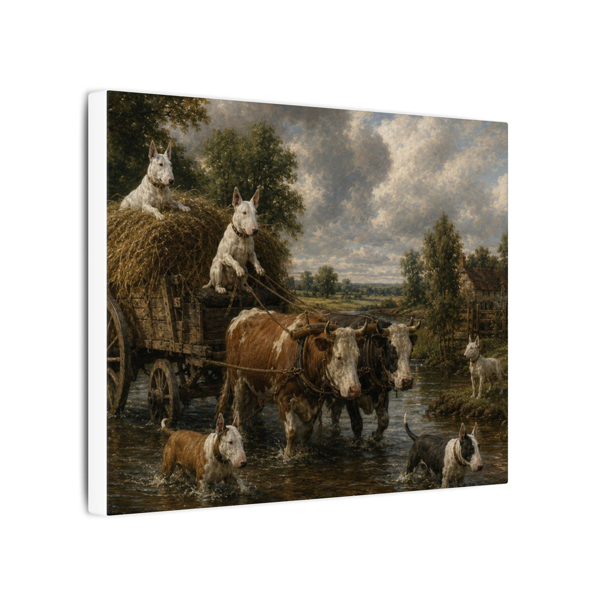 Bull Terrier The Hay Wain — after John Constable, 1821 | Canvas