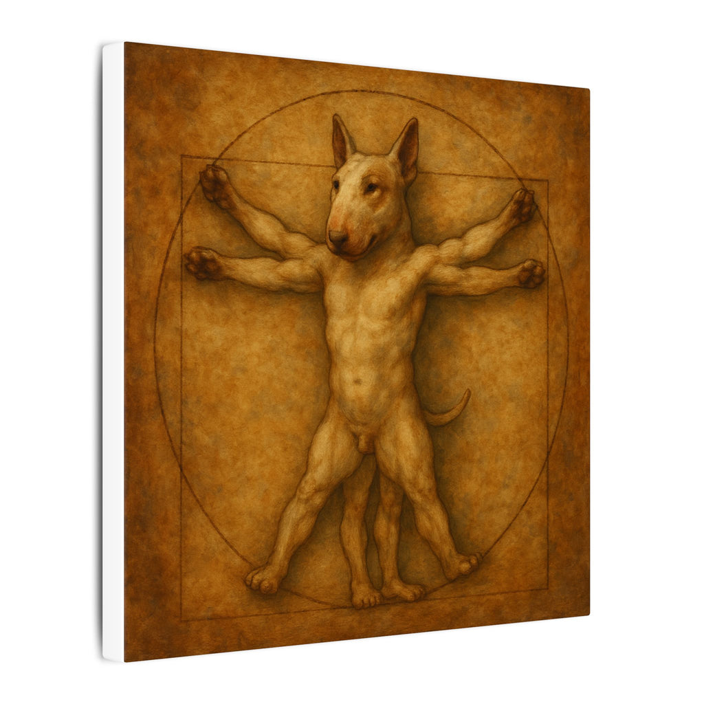 Bull Terrier Vitruvian Man — after Leonardo da Vinci, c.1490 | Canvas