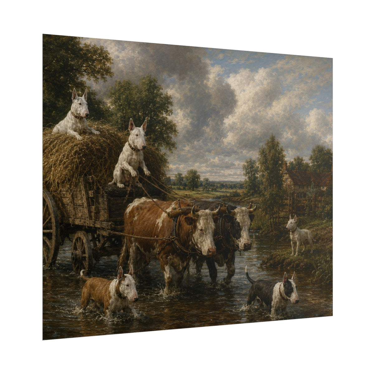 Bull Terrier The Hay Wain — after John Constable, 1821 | Print