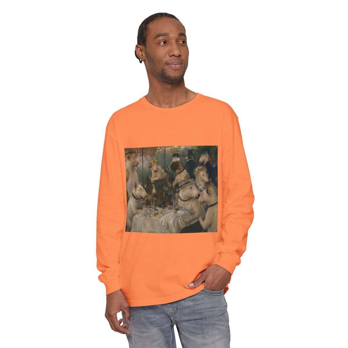 Bull Terrier Luncheon of the Boating Party — after Pierre-Auguste Renoir, 1881 | Long Sleeve