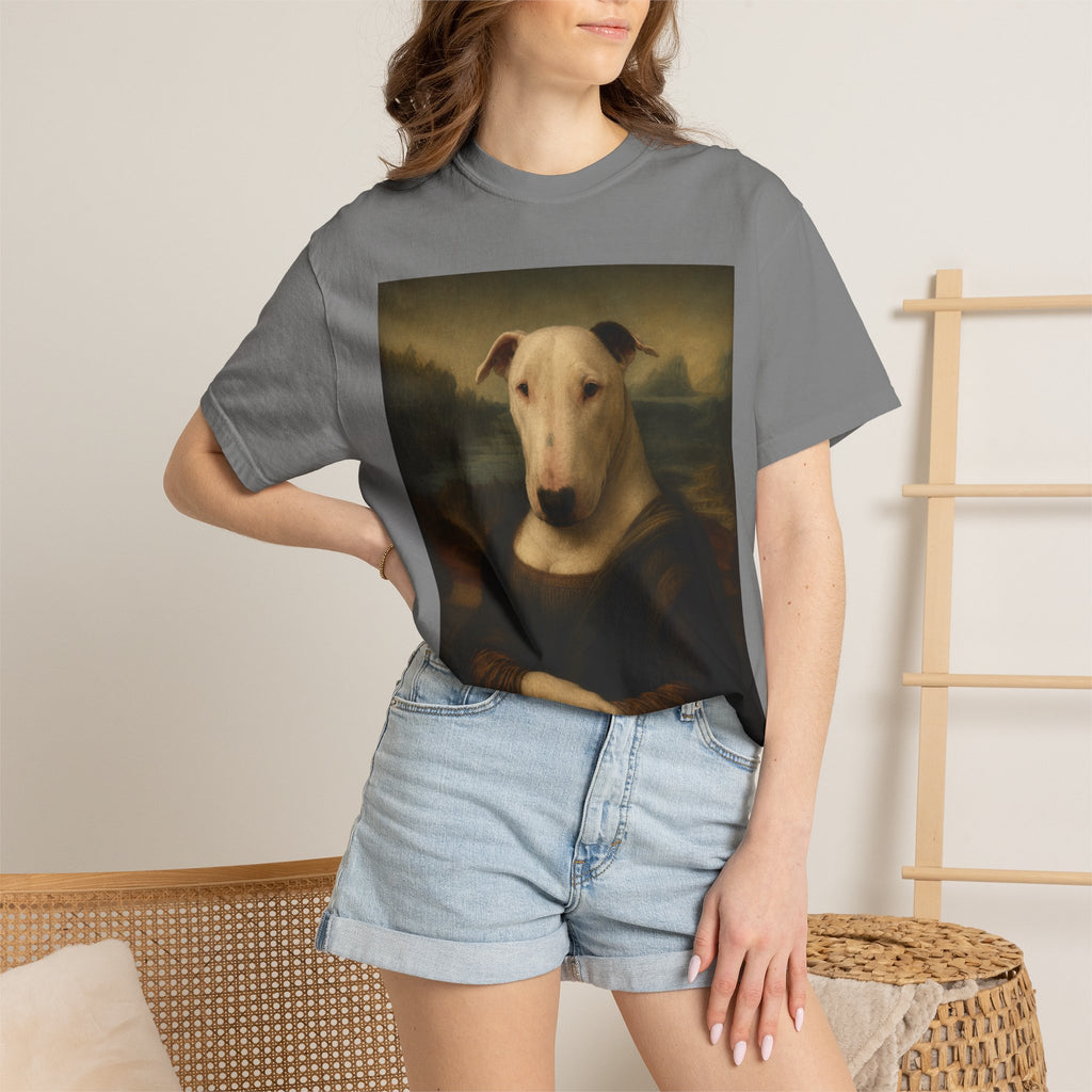Bull Terrier Mona Lisa — after Leonardo da Vinci, c.1503 | Garment-Dyed Tee