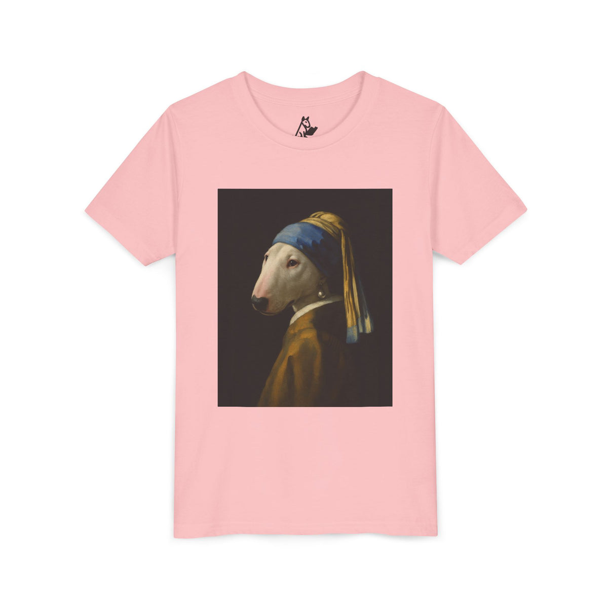Bull Terrier Girl with a Pearl Earring — after Johannes Vermeer, c.1665 | Youth Tee
