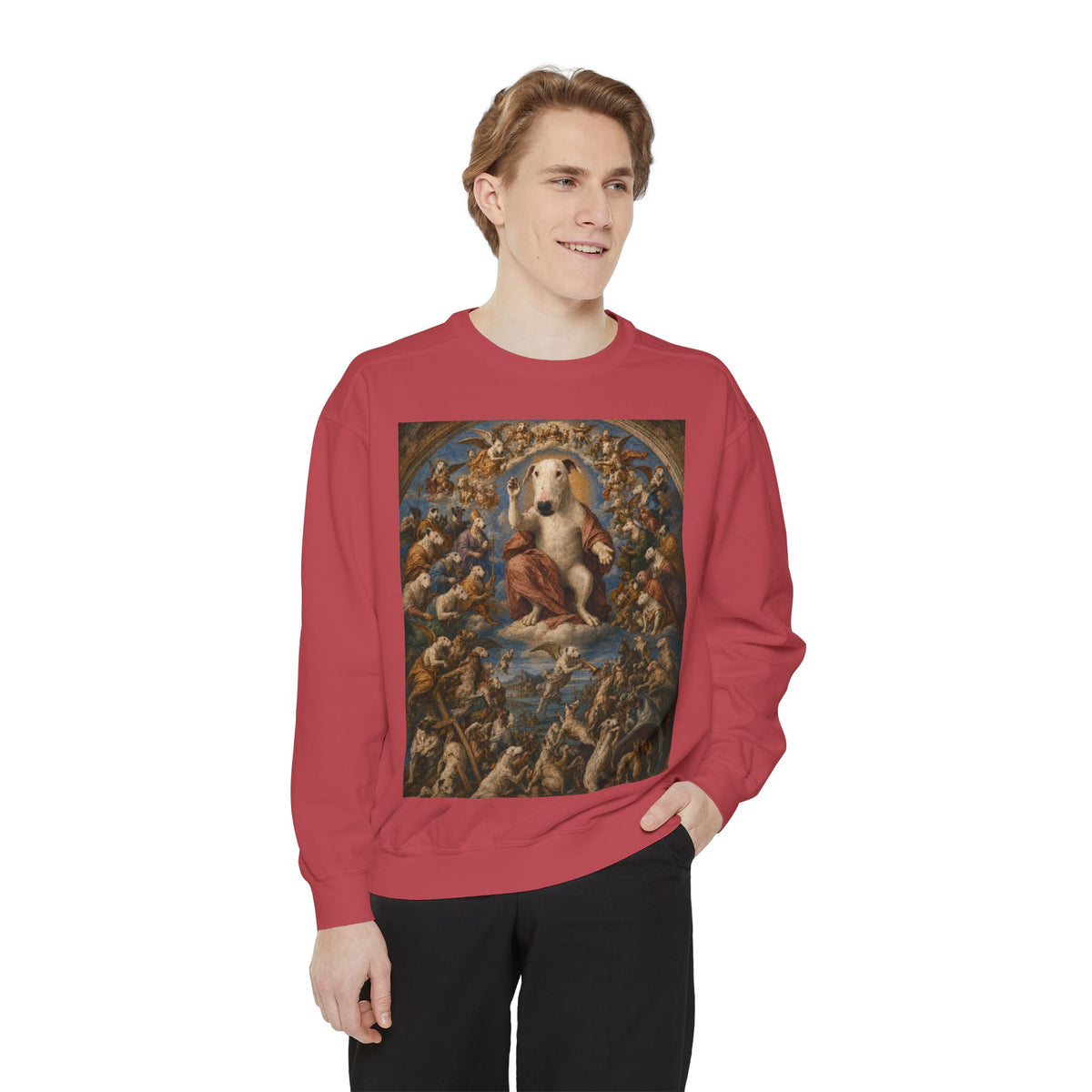 Bull Terrier The Last Judgement — after Michelangelo, 1541 | Crewneck