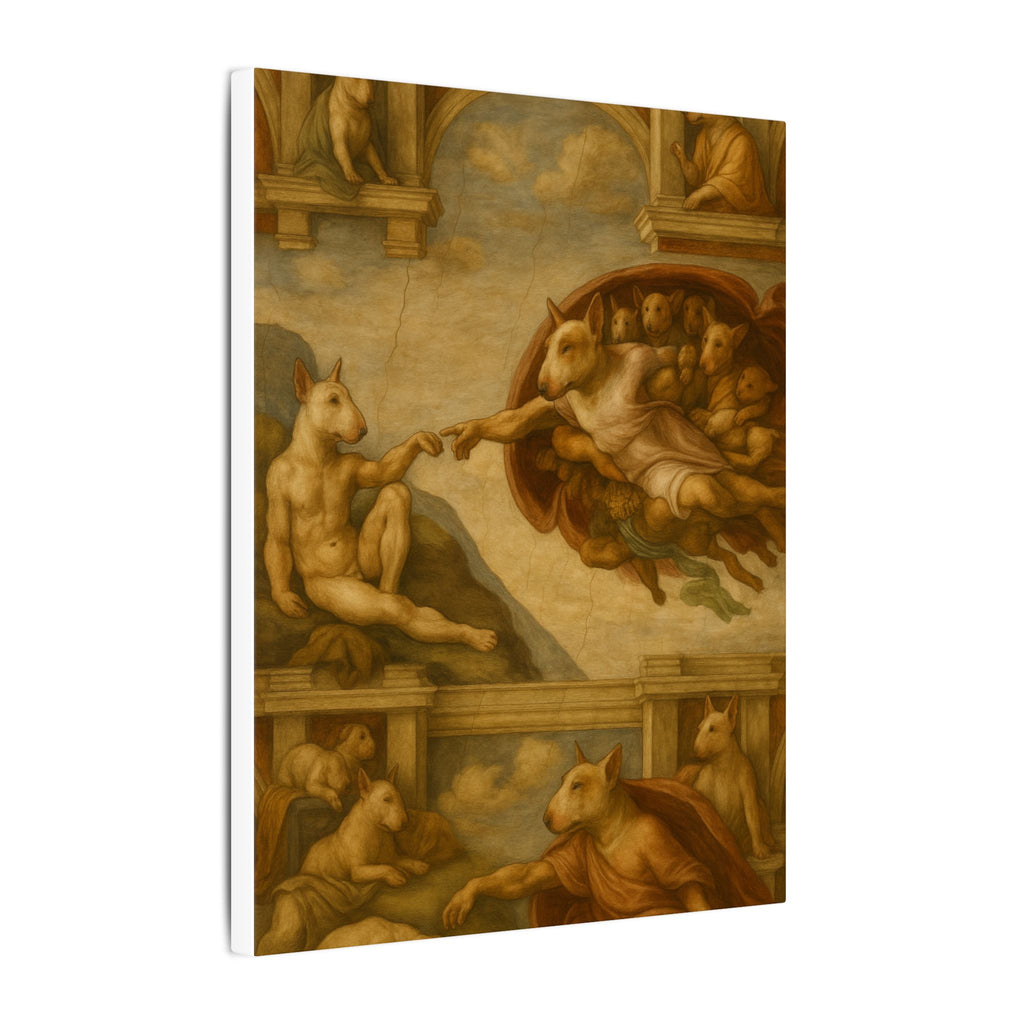 Bull Terrier The Creation of Adam — after Michelangelo, 1512 | Canvas