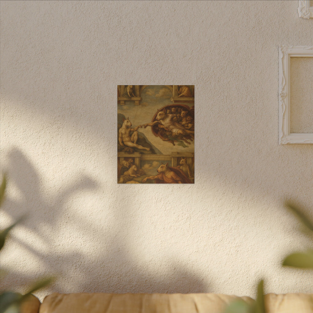 Bull Terrier The Creation of Adam — after Michelangelo, 1512 | Canvas