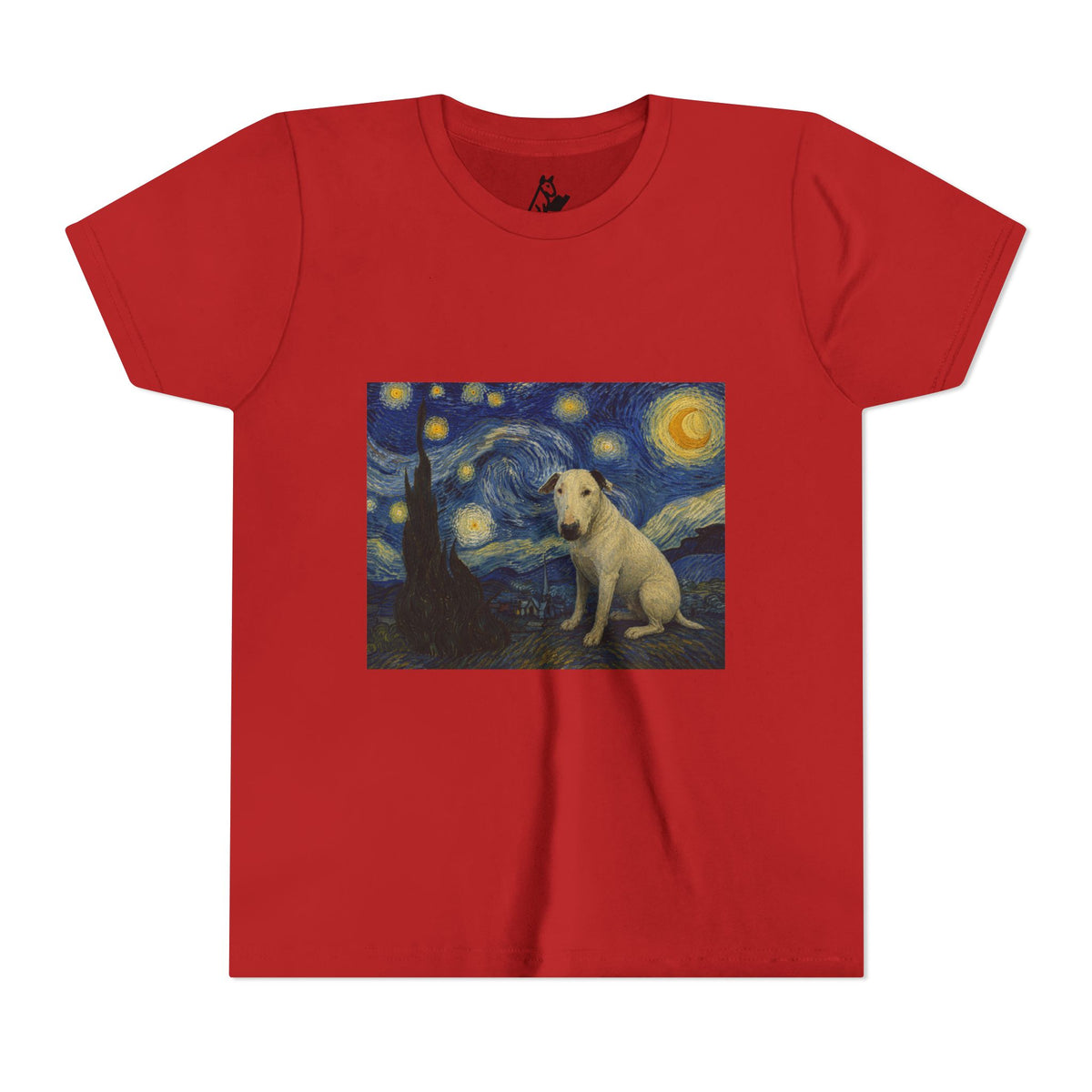 Bull Terrier The Starry Night — after Vincent van Gogh, 1889 | Youth Tee