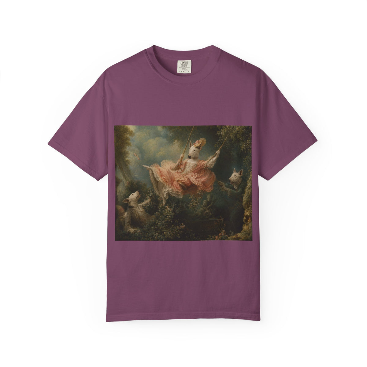 Bull Terrier The Swing — after Jean-Honore Fragonard, 1767 | Garment-Dyed Tee