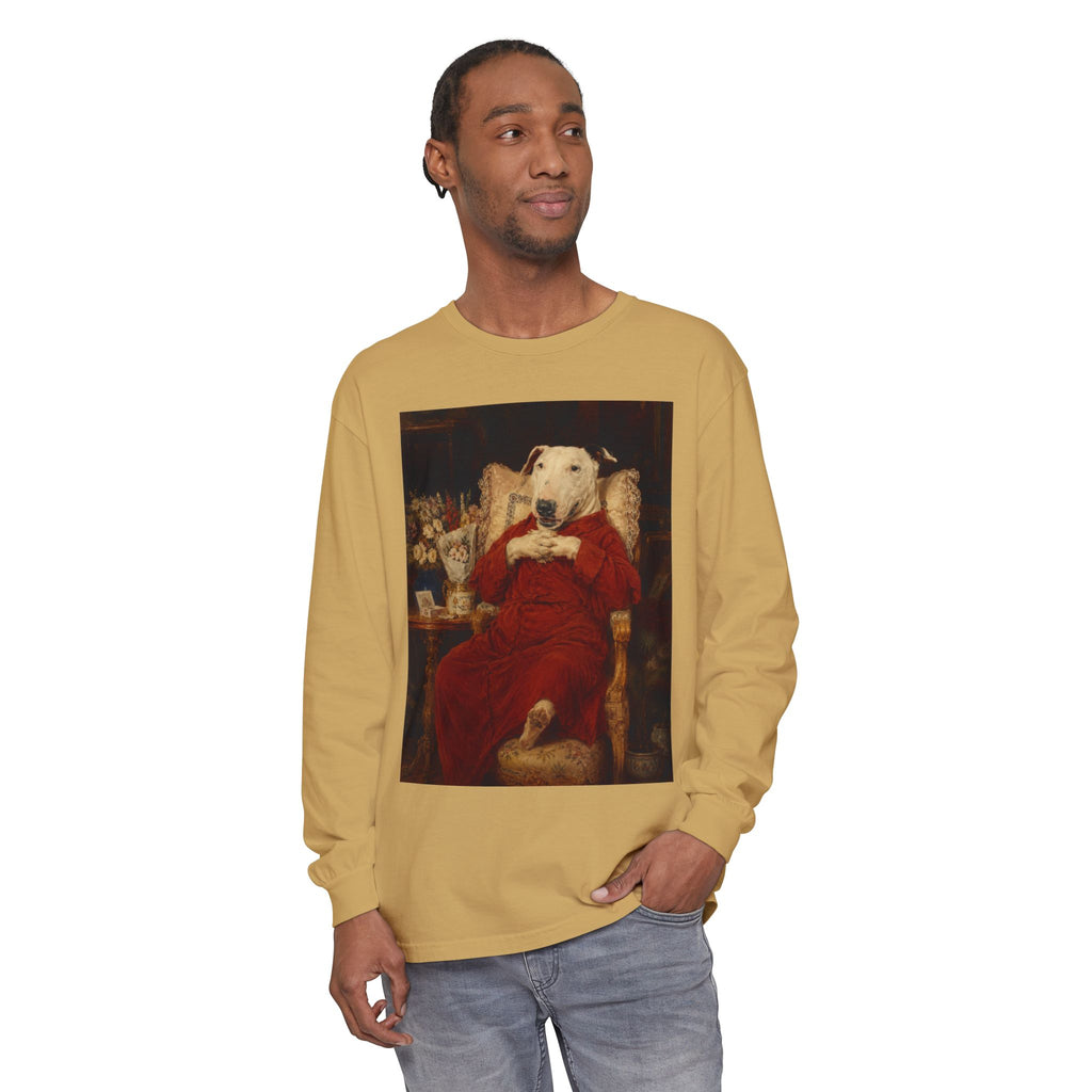 Bull Terrier A Happy Birthday — after Antonio Casanova y Estorach, c.1890 | Long Sleeve