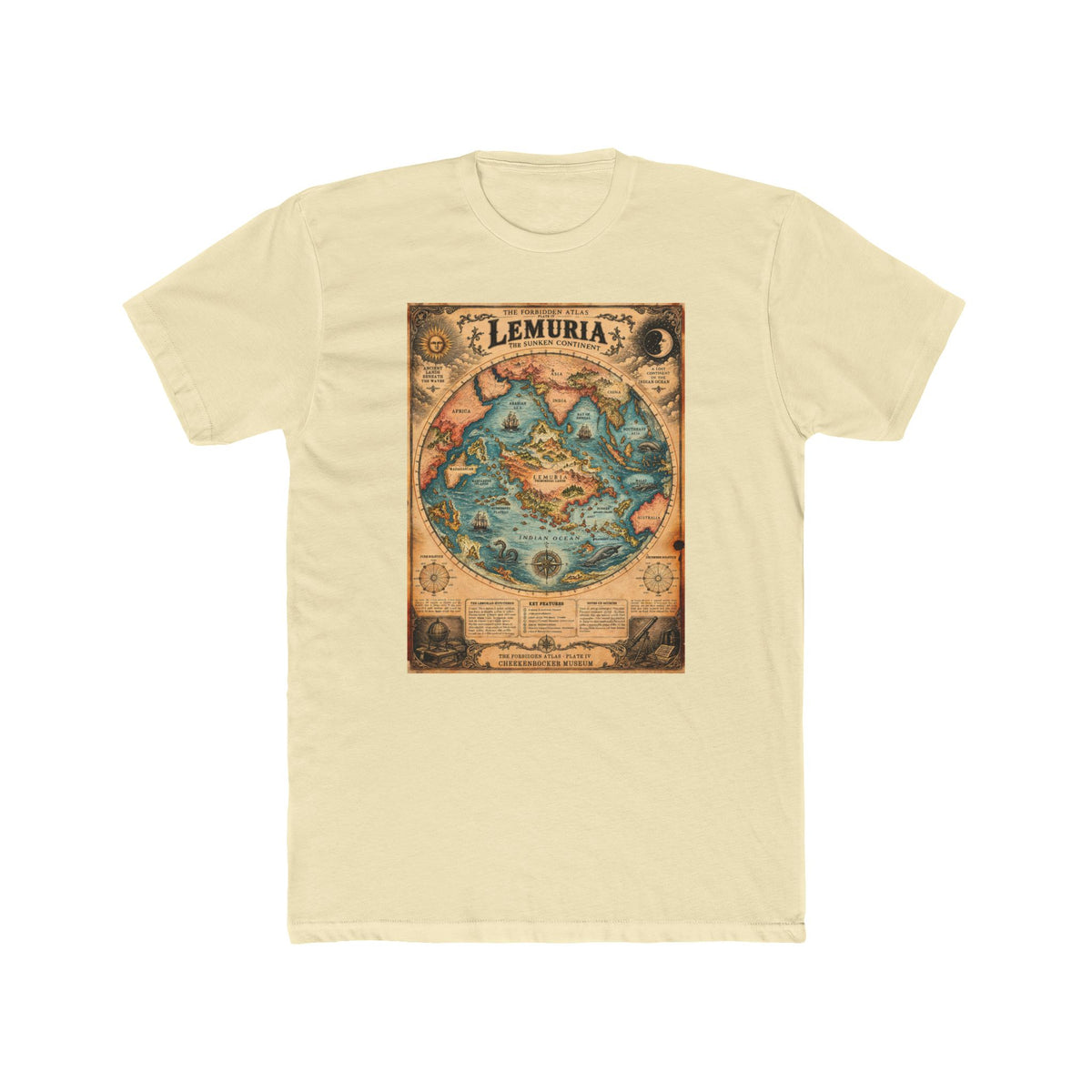 Lemuria, The Forbidden Atlas Plate IV | Unisex Cotton Crew Tee