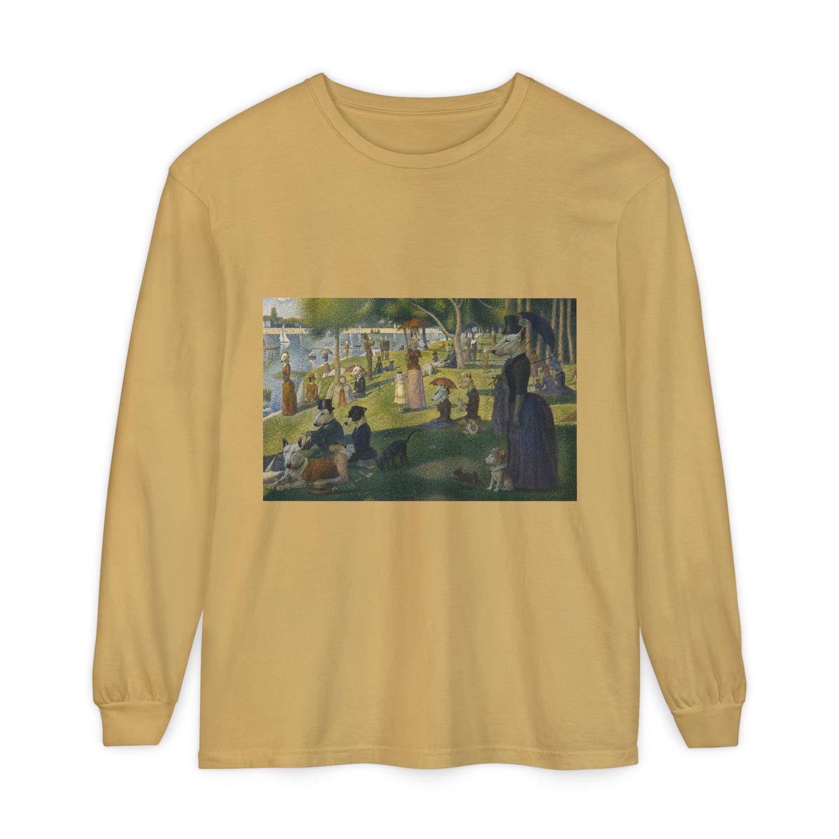 Bull Terrier A Sunday Afternoon on La Grande Jatte — after Georges Seurat, 1886 | Long Sleeve