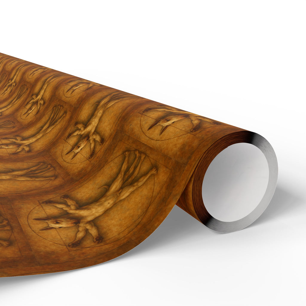 Bull Terrier Vitruvian Man — after Leonardo da Vinci, c.1490 | Wrapping Paper
