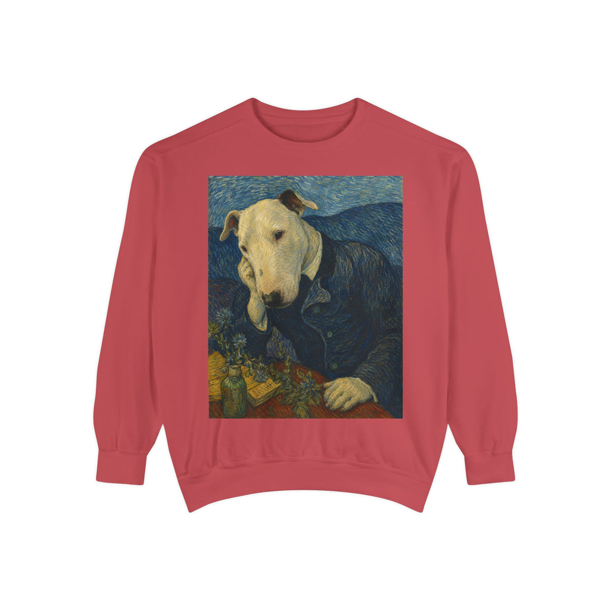 Bull Terrier Portrait of Doctor Gachet — after Vincent van Gogh, 1890 | Crewneck