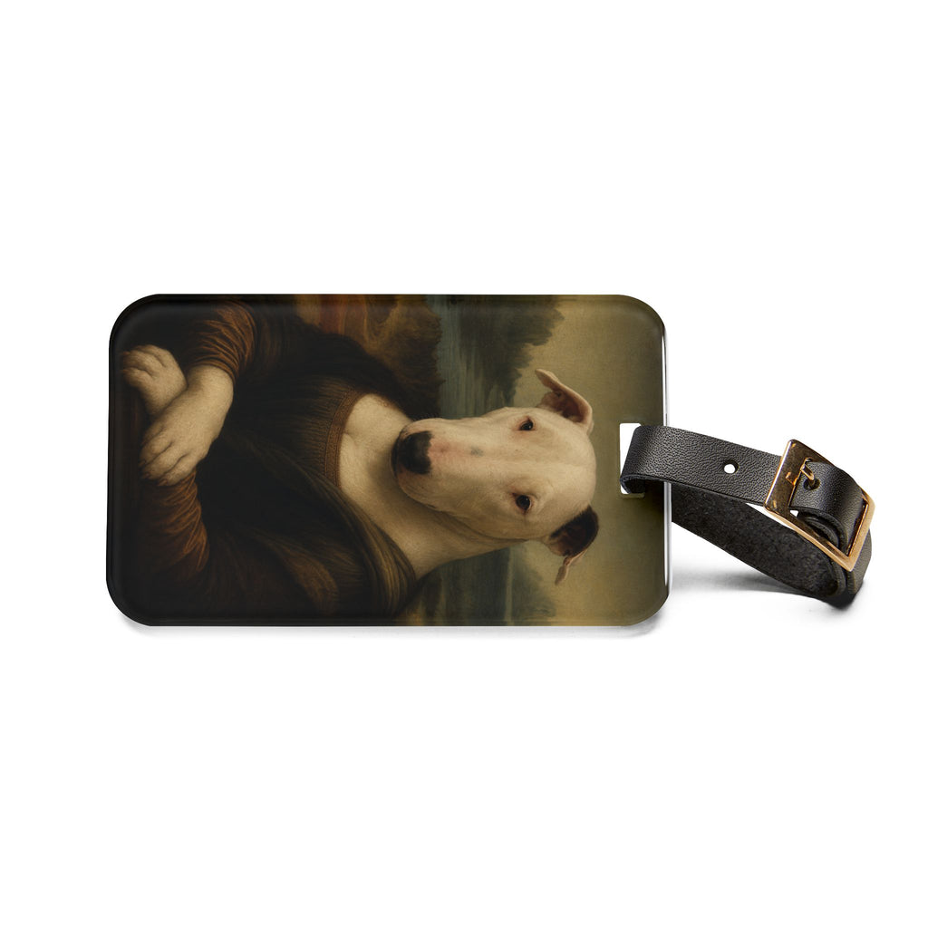 Bull Terrier Mona Lisa — after Leonardo da Vinci, c.1503 | Luggage Tag