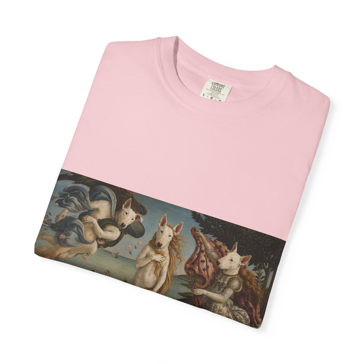 Bull Terrier The Birth of Venus — after Sandro Botticelli, c.1485 | Garment-Dyed Tee