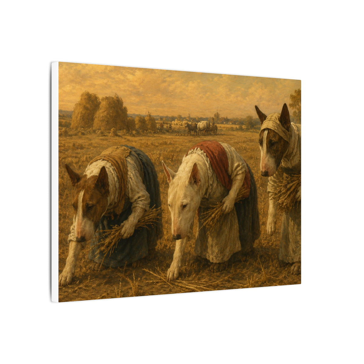 Bull Terrier The Gleaners — after Jean-Francois Millet, 1857 | Canvas