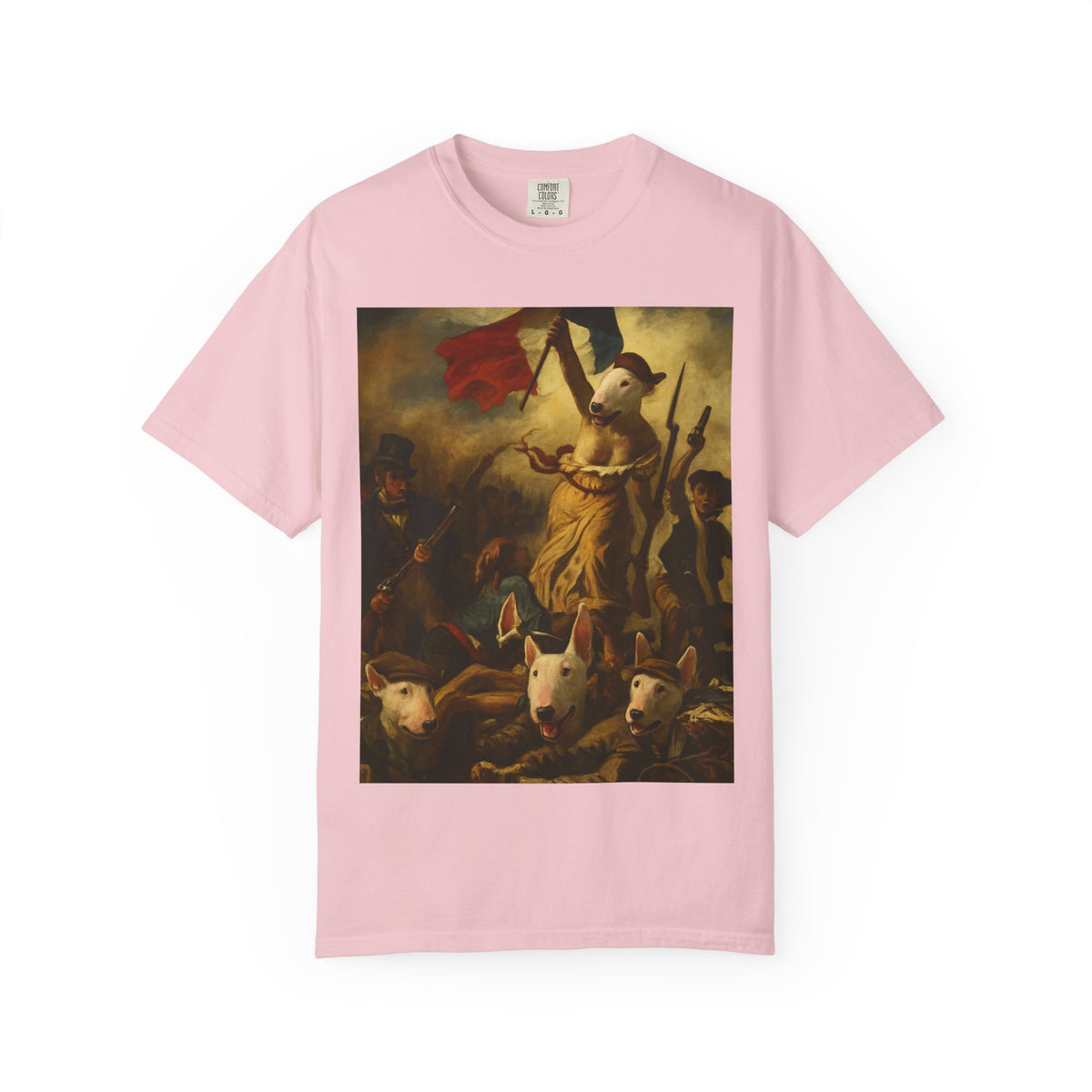 Bull Terrier Liberty Leading the People — after Eugene Delacroix, 1830 | Garment-Dyed Tee